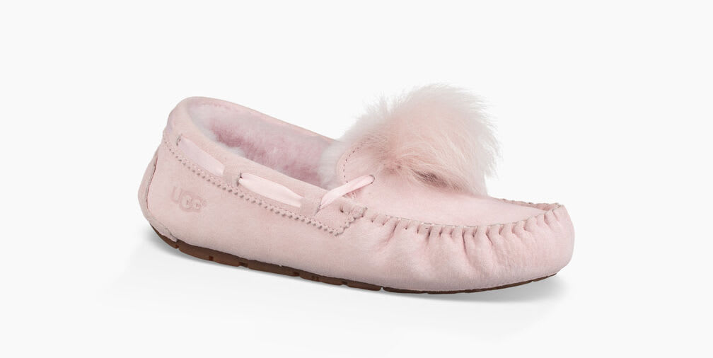 Womens ugg hot sale pom pom slippers